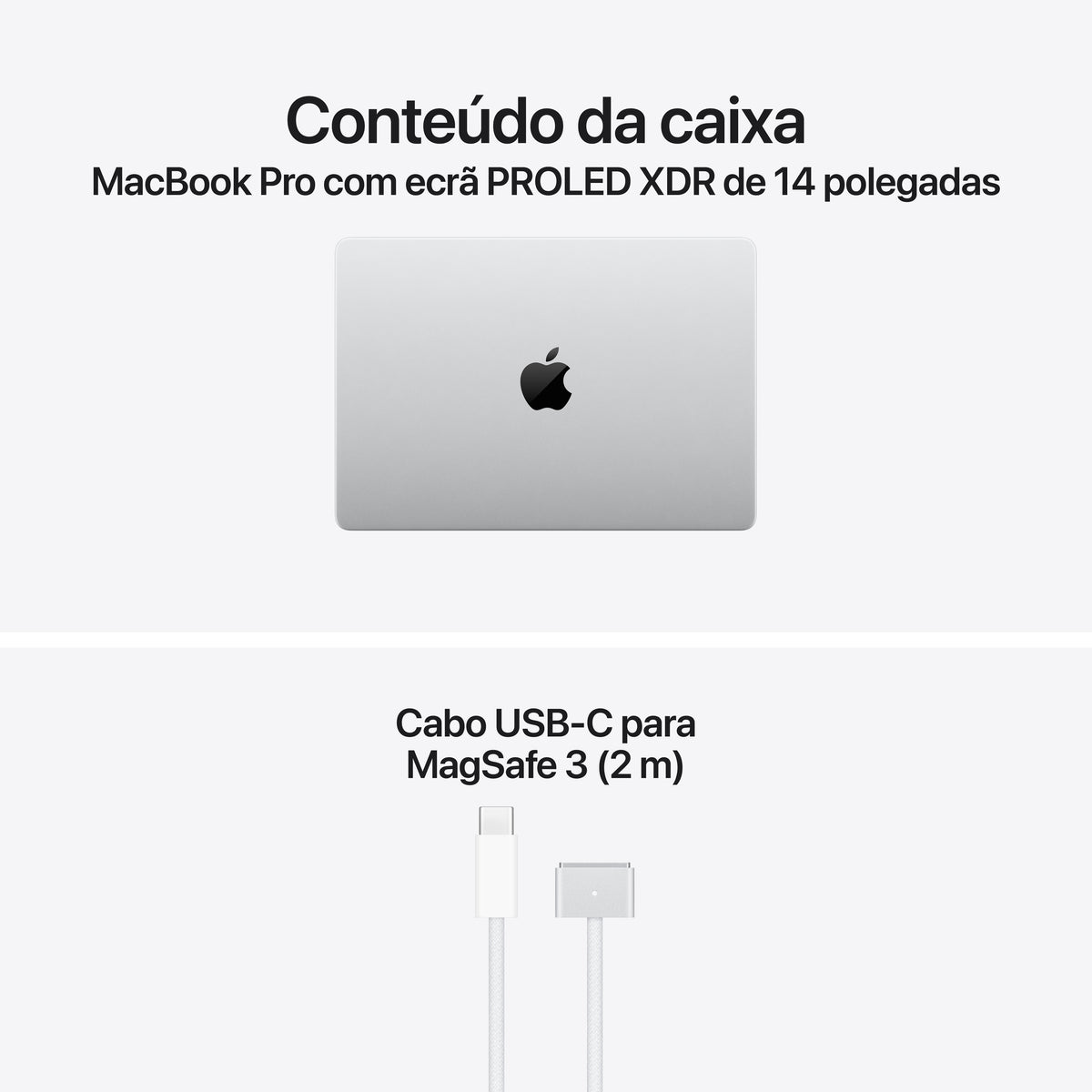 MacBook Pro de 14 polegadas com ecrã PROLED XDR: Processador M5 Max da Apple com CPU 18‑Core e GPU 32‑Core, 2 TB SSD - Prateado