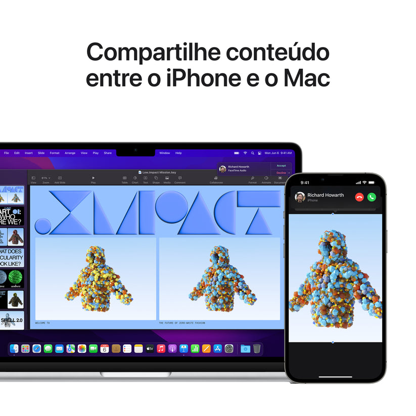 MacBook Air 13 M2 512 GB - Prateado - Usado