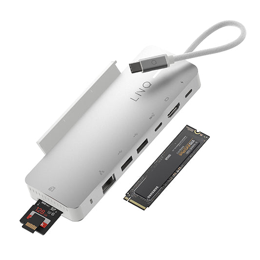 Hub Multiport 9 em 1 Pro com SSD NVMe e USB-C 10Gbps