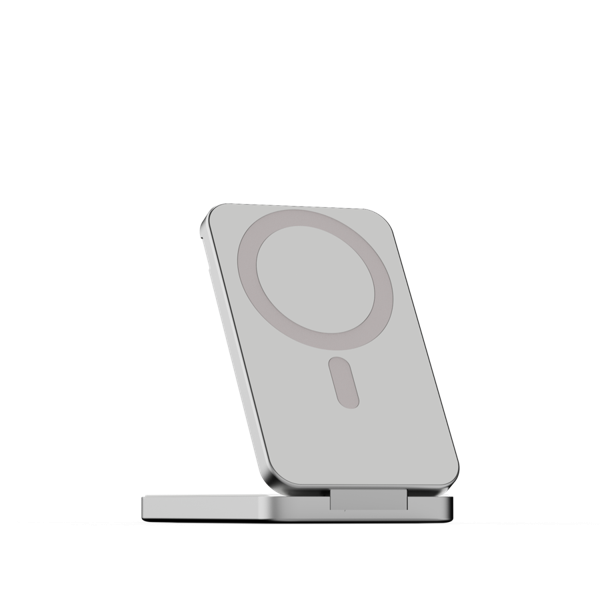 Powerbank sem fios magnético LINQ - 3 em 1 com suporte, 8000 mAh