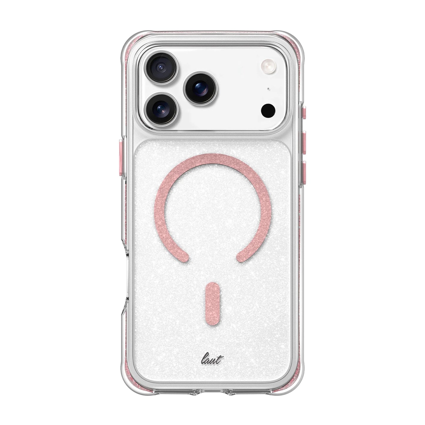Capa iPhone 17 Pro Aero Sparkle - Transparente Rosa brilhante