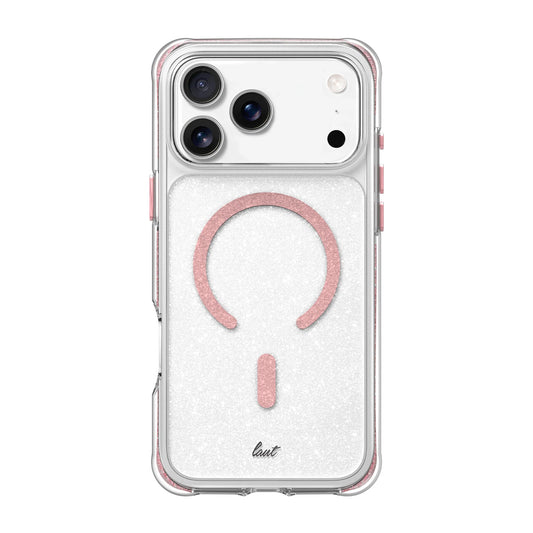 Capa iPhone 17 Pro Aero Sparkle - Transparente Rosa brilhante