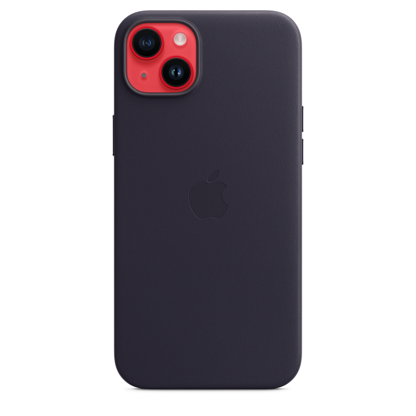 iPhone 14 Plus Leather Case with MagSafe - Midnight