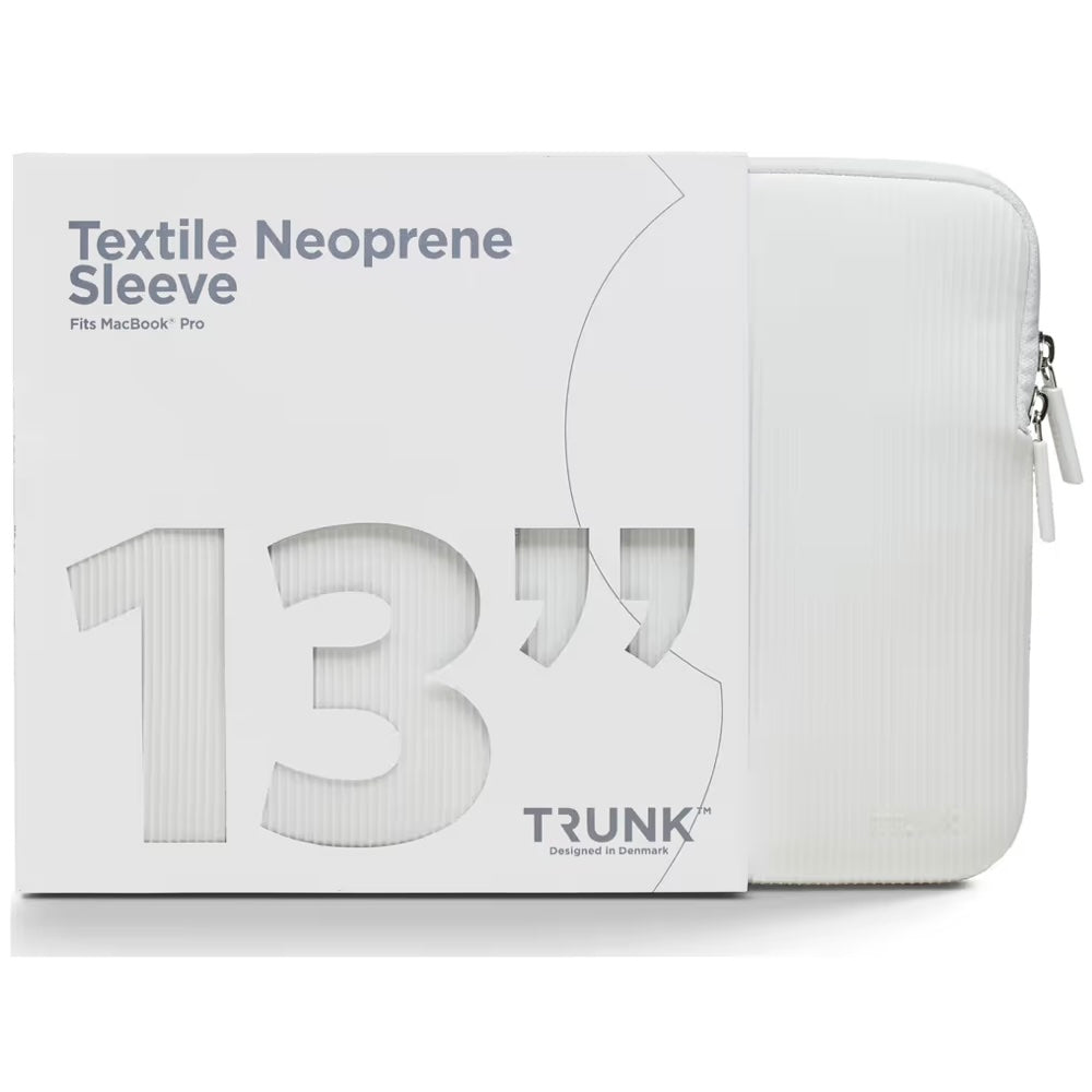 Sleeve Trunk Ribbet Velvet MacBook Pro & Air 13" - Branco