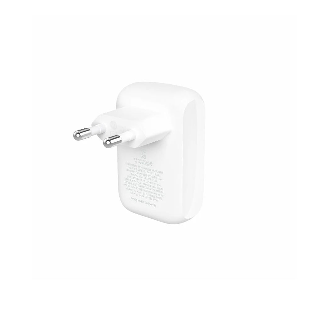Carregador de parede USB-C e USB-A de 42W, Belkin - Branco