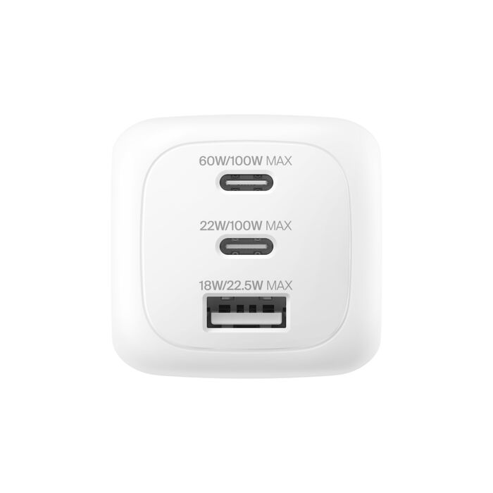Carregador de viagem (EU & UK) Belkin BOOST CHARGE 100w 3 em 1 - Branco