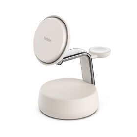 Base de carregamento Belkin UltraCharge Pro 25w Qi2 3in1 MGS - Areia
