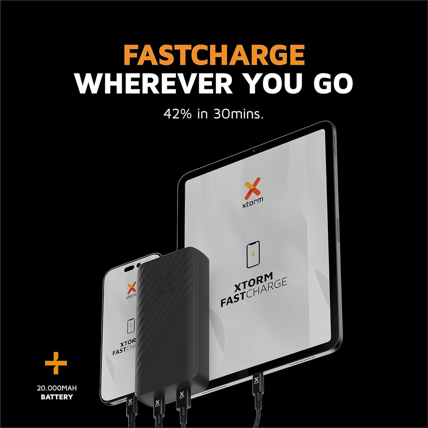 Powerbank Xtorm Go2 20.000mAh 15W - Preto carvão