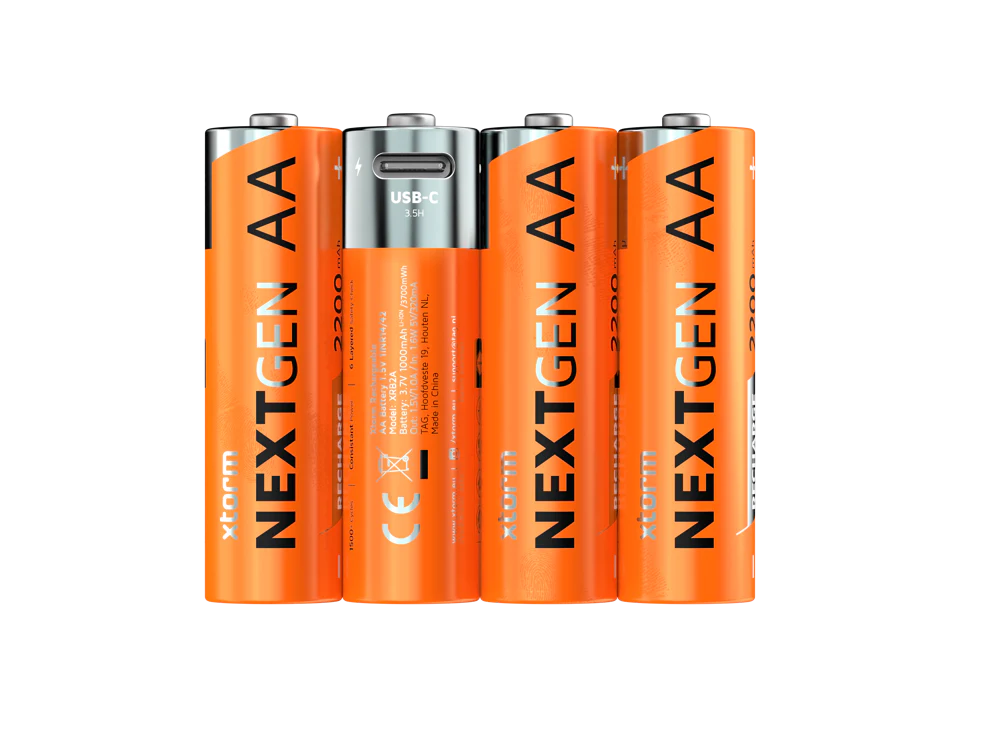 Pilhas Recarregáveis USB-C AA (Pack de 4)