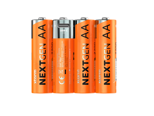 Pilhas Recarregáveis USB-C AA (Pack de 4)