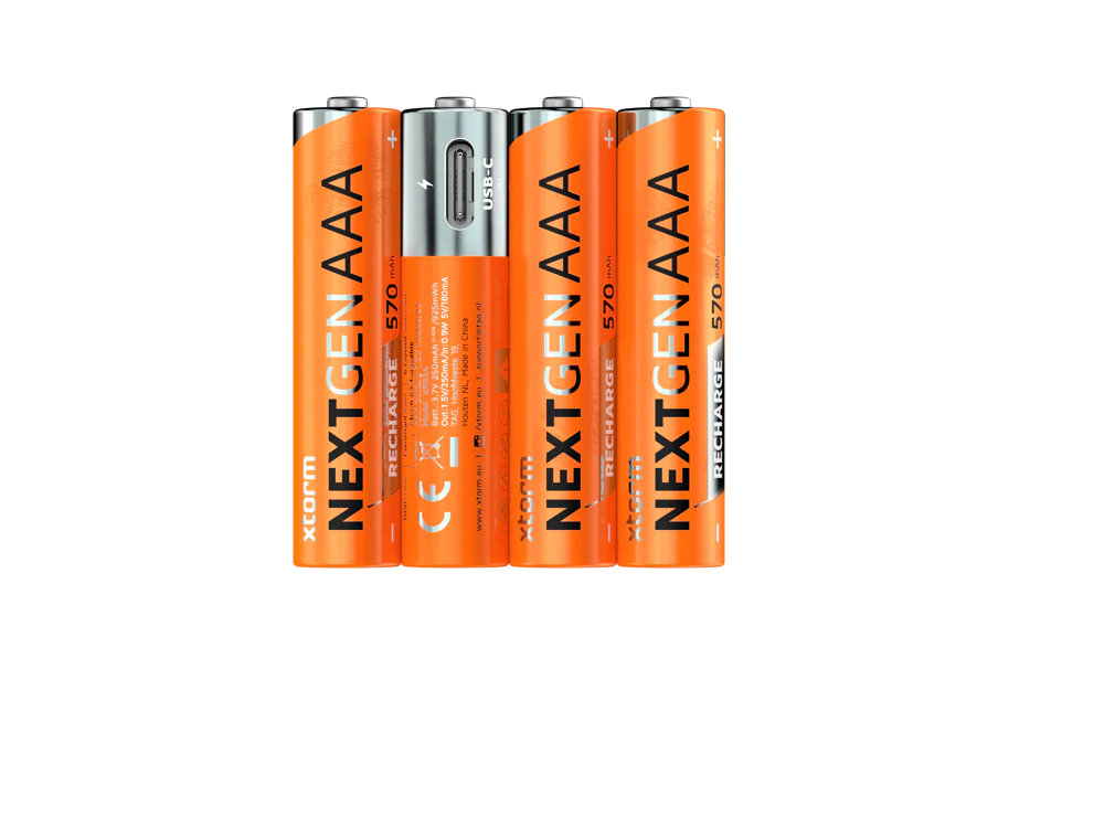 Pilhas Recarregáveis USB-C AAA (Pack de 4)