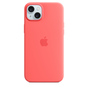 Capa em silicone com MagSafe para iPhone 15 Plus - Goiaba