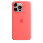 Capa em silicone com MagSafe para iPhone 15 Pro Max - Goiaba