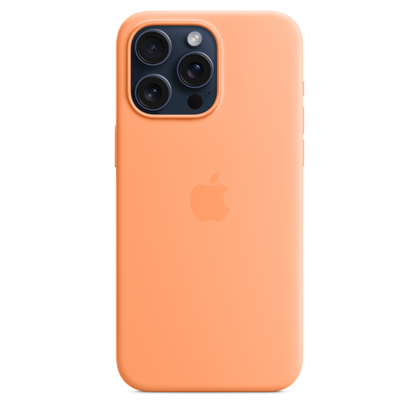 Capa em silicone com MagSafe para iPhone 15 Pro Max - Sorvete de laranja