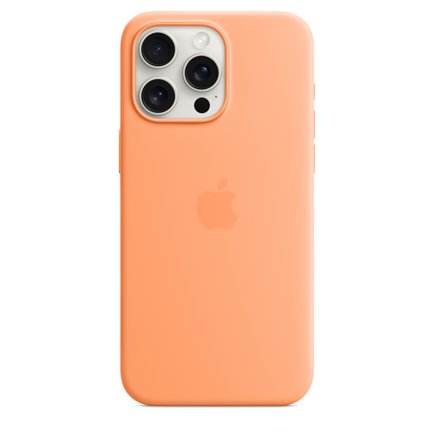 Capa em silicone com MagSafe para iPhone 15 Pro Max - Sorvete de laranja