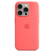 Capa em silicone com MagSafe para iPhone 15 Pro - Goiaba