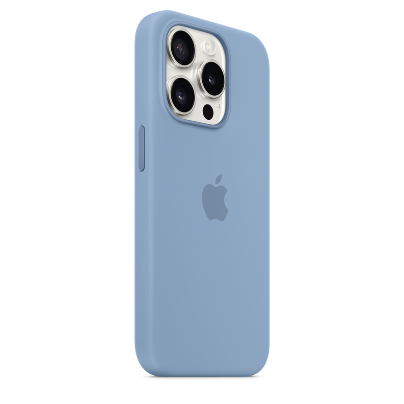 Capa em silicone com MagSafe para iPhone 15 Pro - Azul‑inverno