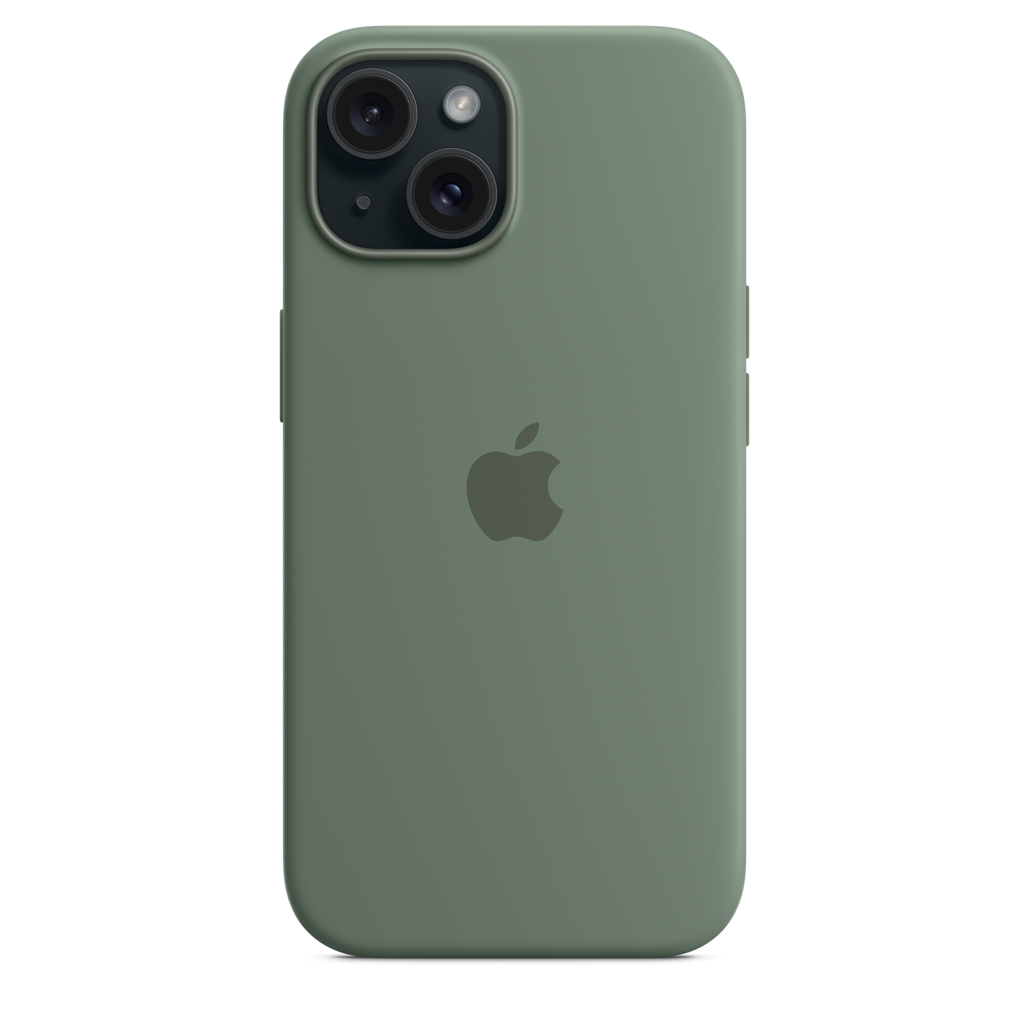 Capa em silicone com MagSafe para iPhone 15 - Cipreste